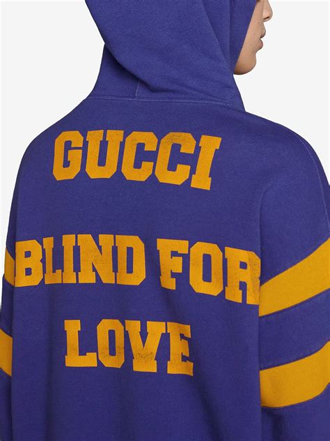 blind for love gucci hoodie replica|how to check gucci hoodie.